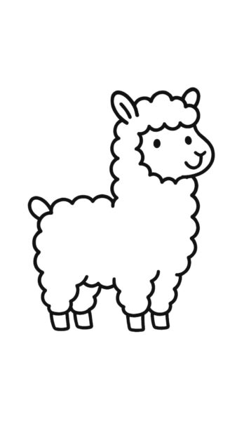 صورة رسمة خروف بسيطة للتلوين وتعليم الاطفال lamb drawing