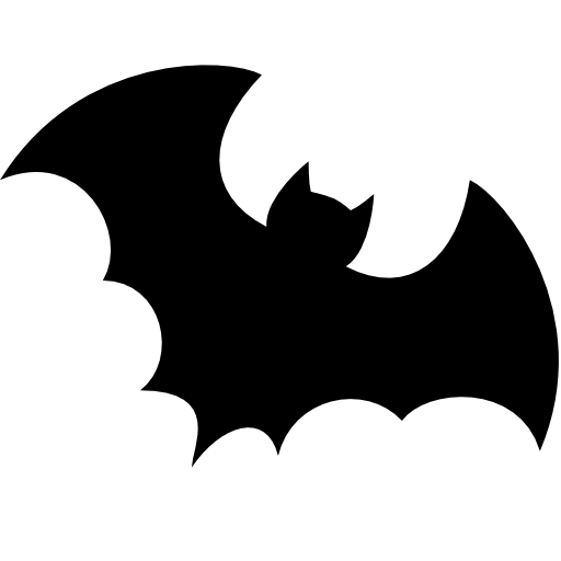 صورة خفاش رسوم لون اسود بدون خلفية للتصميم Black Bat PNG