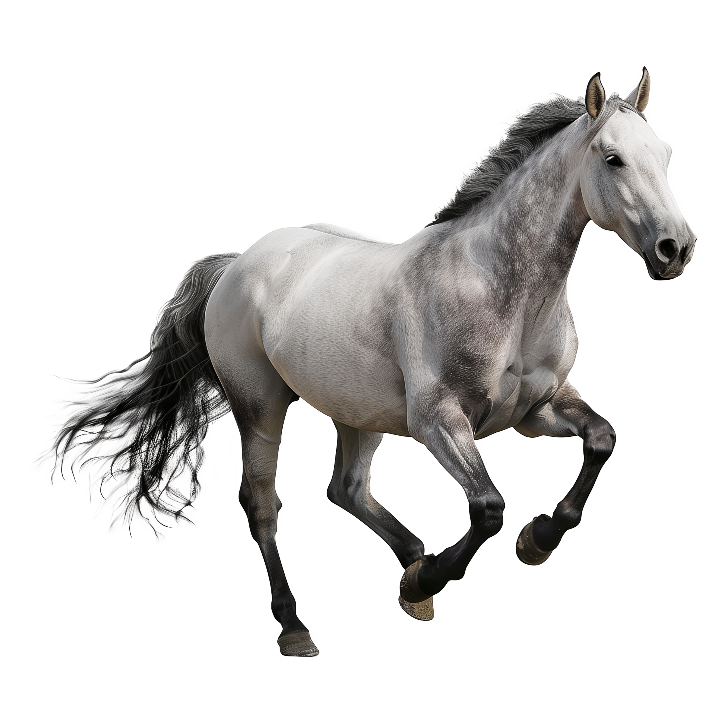 صورة حصان سكني كبير حقيقي مفرغة Beautiful Grey Horse PNG