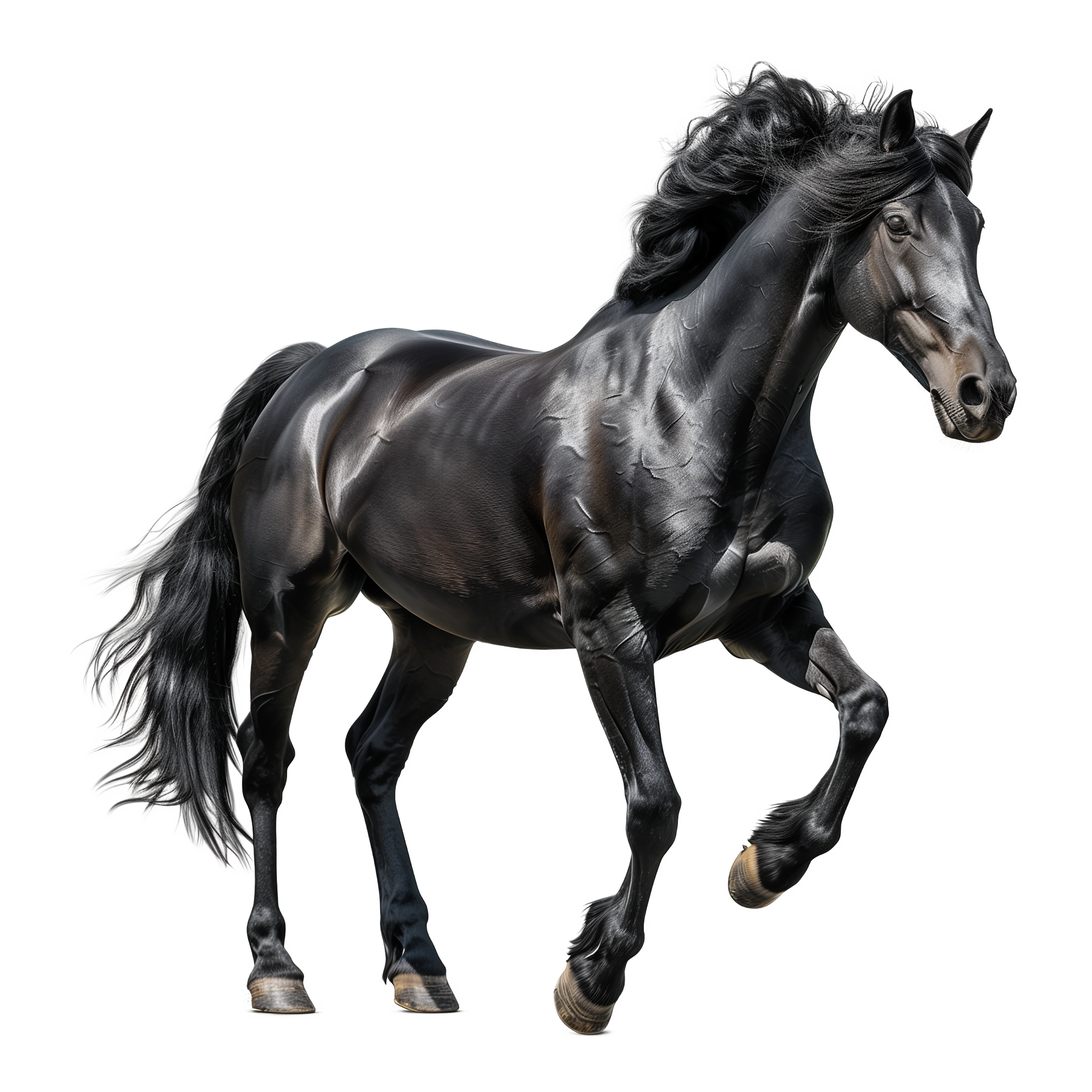 صور حصان اسود كبير حقيقي يركض بسرعة قصوى Black Beauty Horse PNG