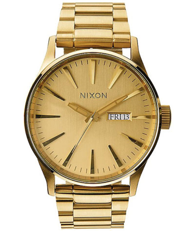 صورة ساعة يد ذهبية رجالي نكسون فاخرة Golden Watch PNG