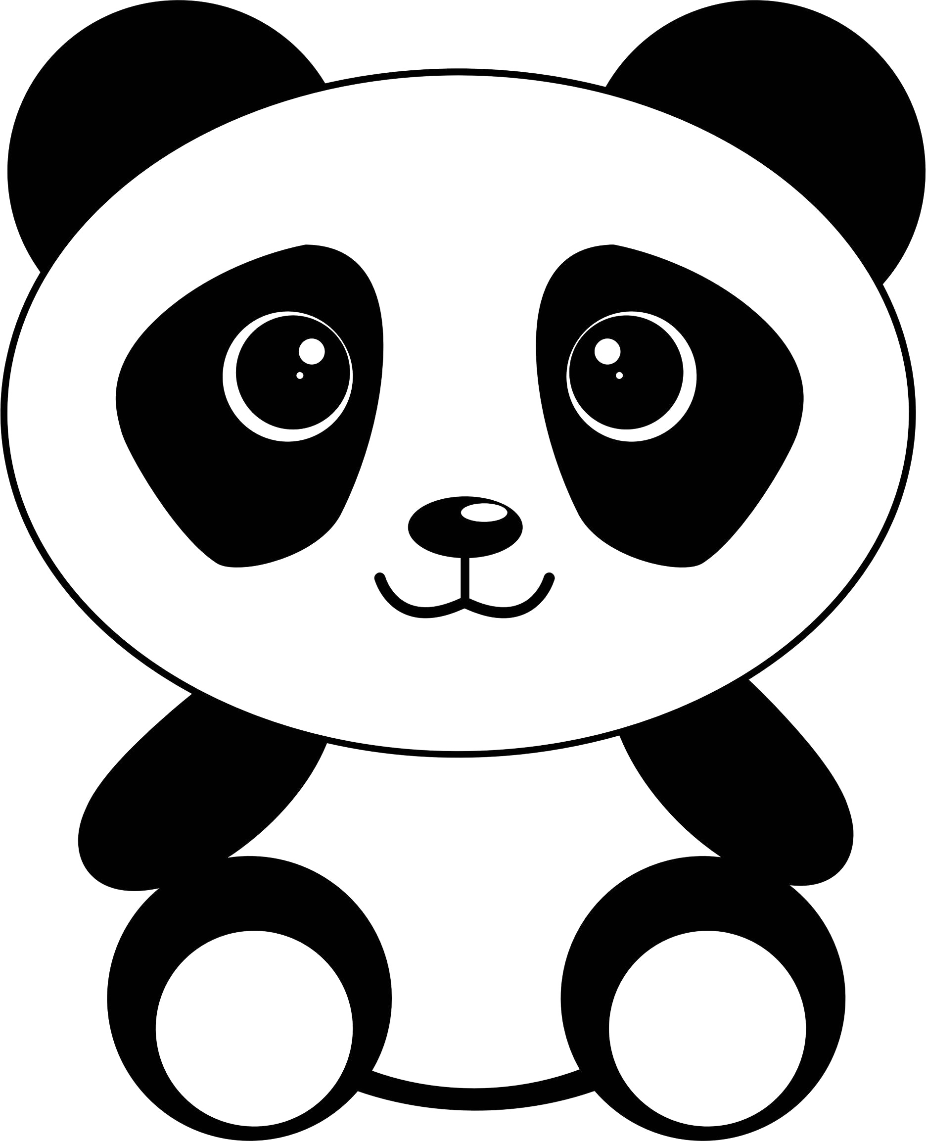 صورة بيبي باندا صغير كرتون للتصميم بدون خلفية مفرغ Panda Cartoon