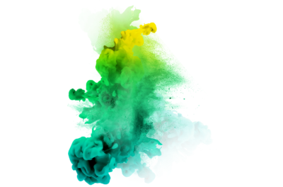صورة دخان ملون ازرق واصفر تأثير دخاني Color Smoke Effect PNG