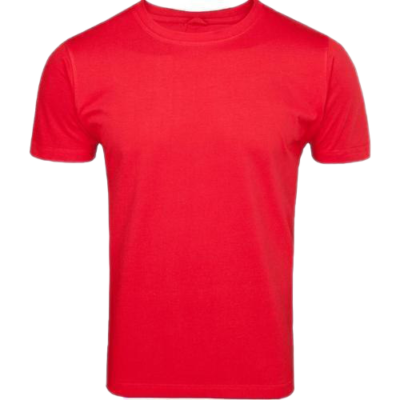 صورة تي شيرت رجالي لون احمر بدون خلفية Red T-Shirt Transparent PNG