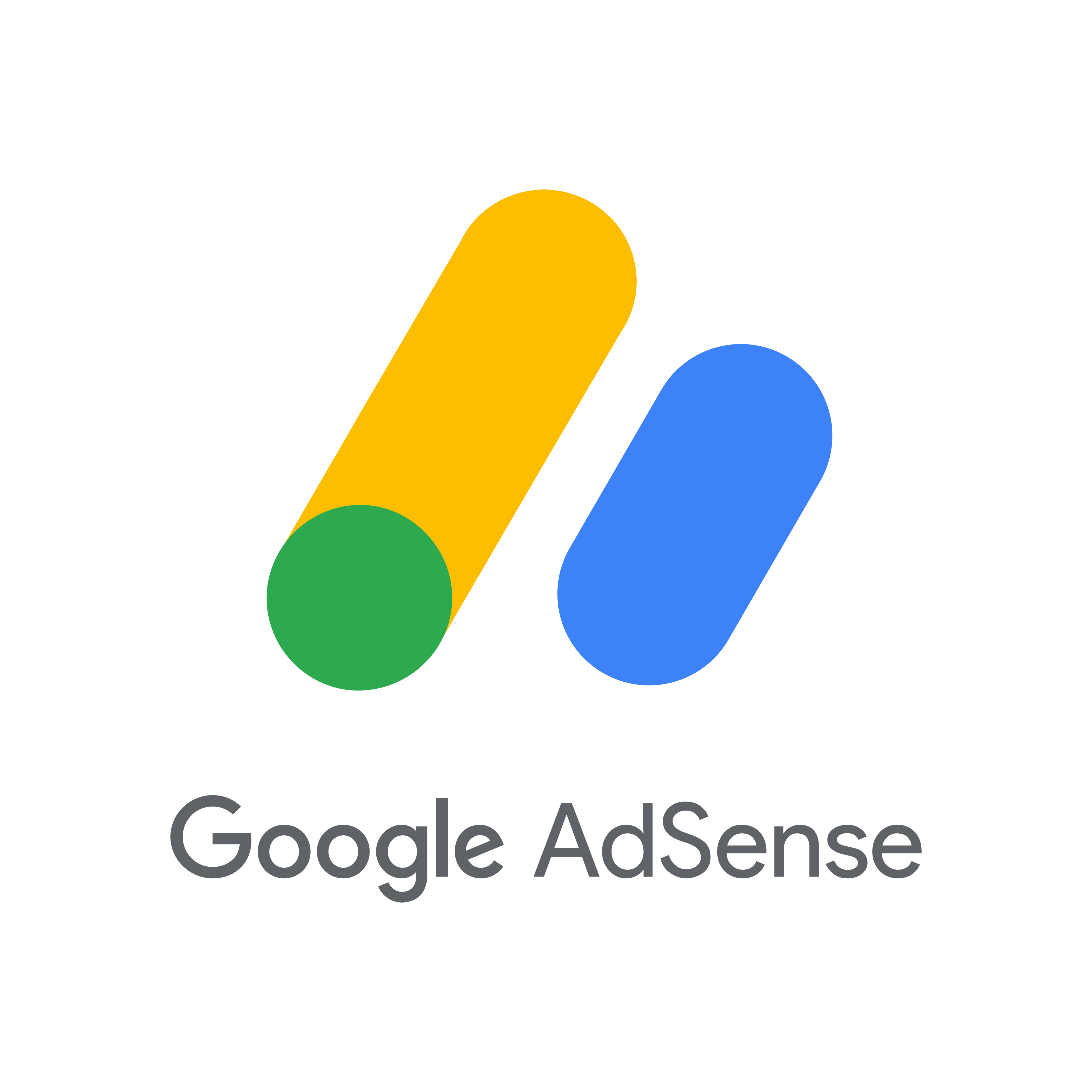 شعار قوقل ادسنس عمودي ملون عالي الدقة Google Adsense Logo PNG