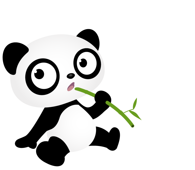 صورة دب الباندا يحمل غصن شجر كرتون بانده Panda Cartoon PNG