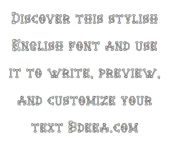 خط انجليزي هيومنج ستاتس مميز مجانا Boneliness Line Font download