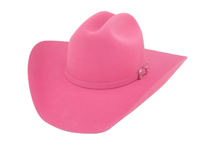 صورة قبعة كاوبوي لون زهري فاتح بناتية مفرغة Pink Cowboy Hat PNG