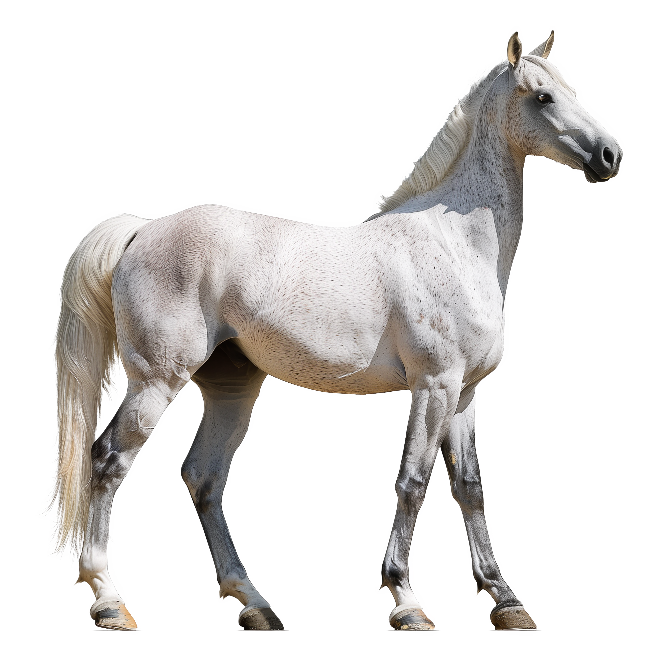 صور حصان كبير لون ابيض حقيقي عالي الدقة Beautiful White Arabian Horse PNG
