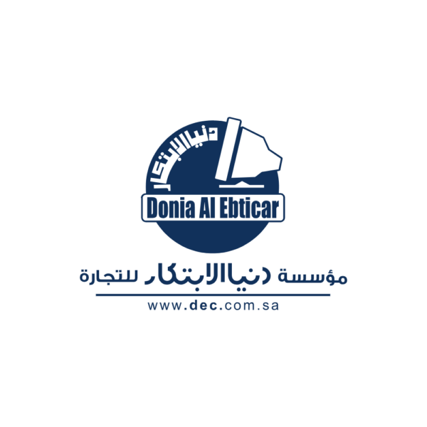 شعار مؤسسة دنيا الابتكار للتجارة عالي الدقة Donia Al Ebticar Co PNG‏
