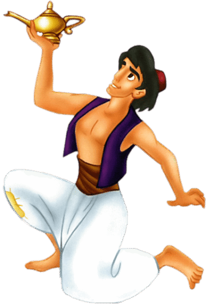 شخصية علاء الدين يحمل مصباح مفرغة Aladdin Holding the Lamp PNG
