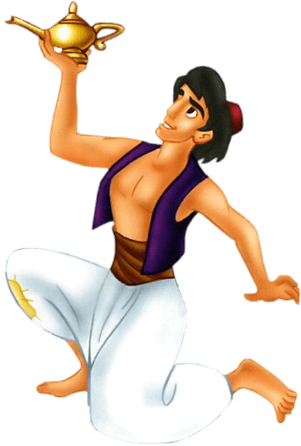 شخصية علاء الدين يحمل مصباح مفرغة Aladdin Holding the Lamp PNG