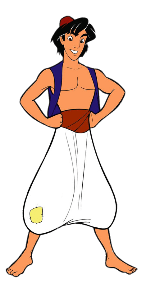 شخصية علاء الدين يدين على الخصر مفرغة Aladdin Hands In Side PNG